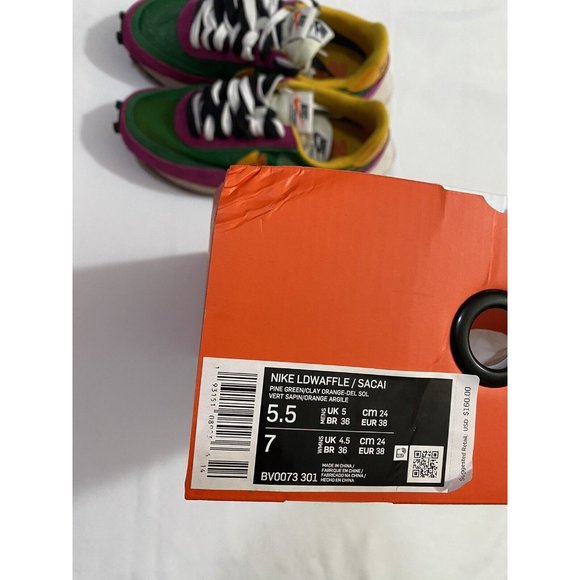 Pre-Owned Mens Size 5.5 Pine Green Nike LDWaffle / Sacai Running Shoe BV0073 301 main image 7